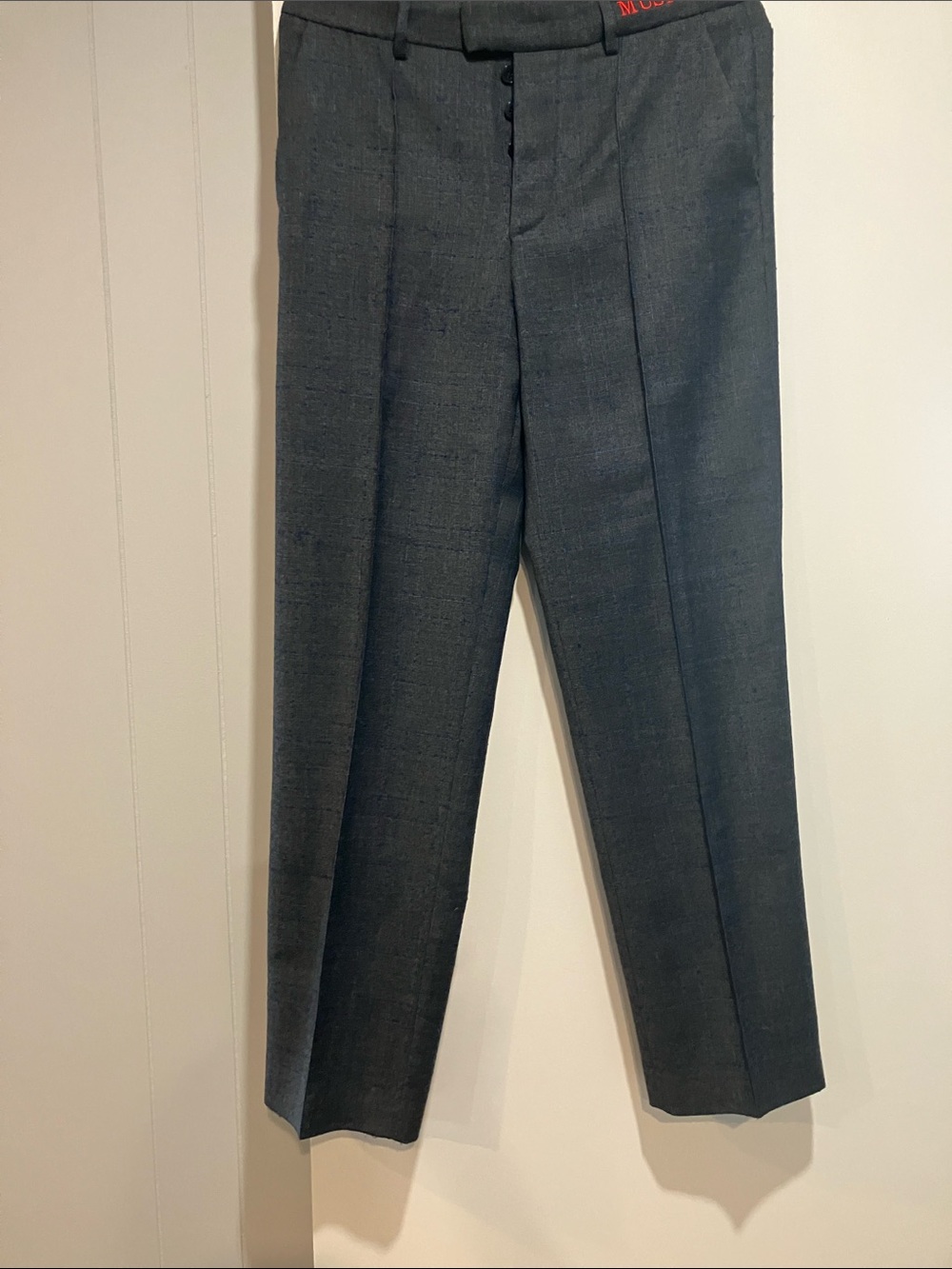 Zadig & Voltaire women’s Dark Gray and navy plaid Tailored Dress Pant size 38.